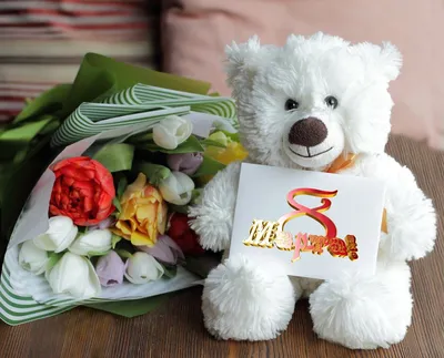 Мишка мягкий медведь подарочный на 14 февраля 8 марта - купить с доставкой  по выгодным ценам в интернет-магазине OZON (767956542)