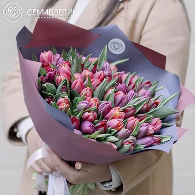Букет Тюльпаны 51шт Сорт на выбор Цветы на 8 марта купить в  интернет-магазине Ярмарка Мастеров по цене 7140 ₽ – KOTG8BY | Подарки на 8  марта, Москва - доставка по России