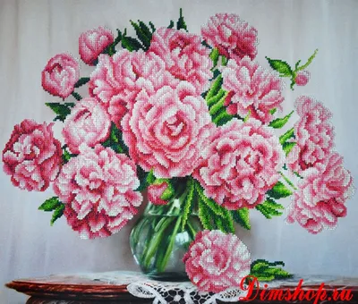 Вышивка, картины бисером, цветы: 1 600 грн. - Прочие товары для дома Киев  на Olx