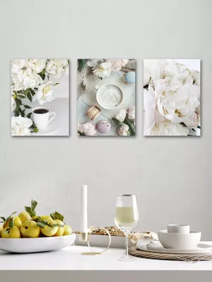 Картины и постеры в интерьере современной кухни на стену, 30+ фото