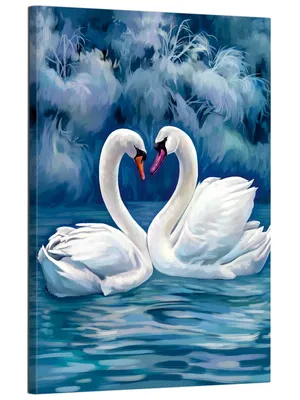 Картина на стену \"Лебеди\" 50x70 см ФС83 - купить по низкой цене в  интернет-магазине OZON (749879525)