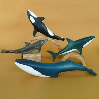 Фигурки игрушки серии \"Мир морских животных\": Касатка, рыбка-лиса, морской  лев
