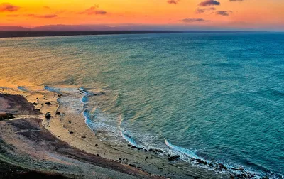 Каспийское море черный пляж - 65 фото