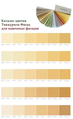 Палитра-каталог цветов с названиями на русском языке