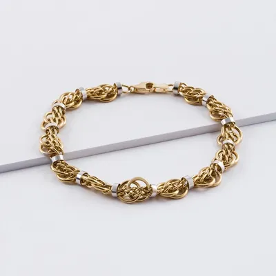 Золотой браслет плетение Фантазия. Артикул 321127: цена, отзывы, фото –  купить в интернет-магазине AURUM