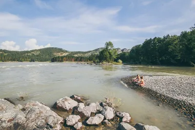 Горная река Катунь в горах Алтая в 4К. Лето-2017. | Пикабу