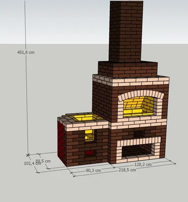 Строительство барбекю с казаном из кирпича - Каминко
