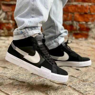 Кеды Nike SB Zoom Blazer Mid Premium DA8854-001 (black-white-wolf grey)