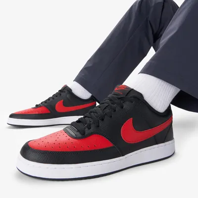 Nike Court Vision Low черный/красный цвет — купить за 7199 руб. в  официальном интернет-магазине UrbanVibes