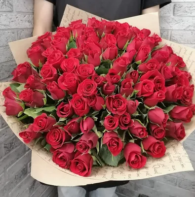 БУКЕТ 61 кенийская роза \"Сердце\" купить в Солигорске