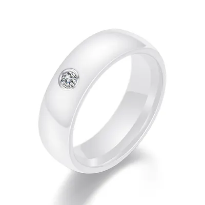 Купить Новые черно-белые керамические кольца для женщин с большим ювелирным  кольцом обручального кольца | Joom