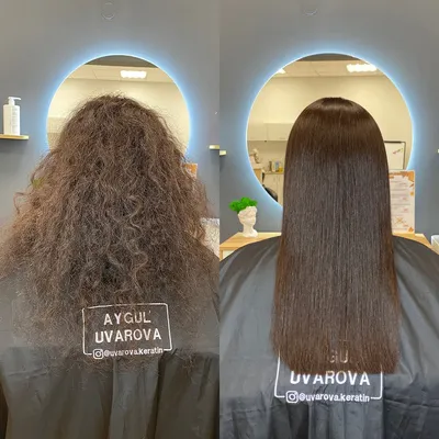 Кератиновое выпрямление волос в Москве, фото до и после, отзывы клиентов,  цены в студии «Эпатаж»