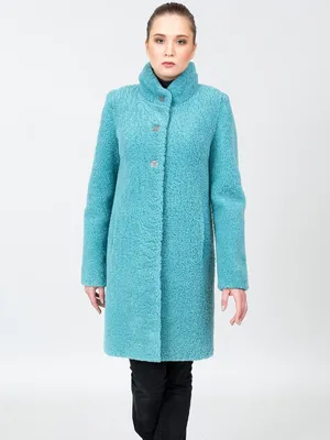 Пальто из Кёрли синего цвета купить в Тюмени в центре меха BAGIRA