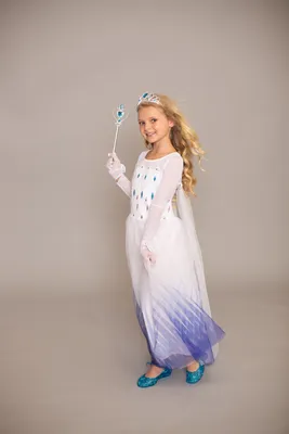 Детское платье Эльзы \"Холодное сердце\", синее с пайетками (ID#1651151685),  цена: 869 ₴, купить на Prom.ua