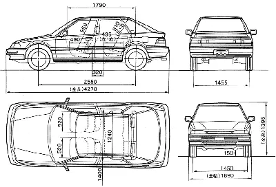 Honda Concerto 1988, 1989, 1990, 1991, седан, 1 поколение технические  характеристики и комплектации
