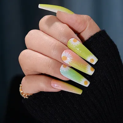 Наклейки на ногти Aliexpress Ромашки YZWLE 1 Sheet Fashion 3D Design Daisy  Flower Watermark Nail Decals, DIY Water Transfer Nail Stickers Manicure  Tools - «Красивые хризантемы на ногтях, за копейки с Aliexpress.+фото