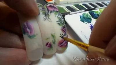 Акриловые рисунки на ногтях - Студия красоты \"NailsProfi\"