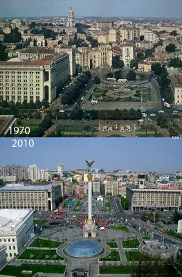 Старый Киев | Софийская площадь 60 лет назад и сейчас | Старые фотографии,  Фотографии города, Соборы