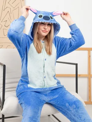Пижама Кигуруми Стич, одежда для дома, Мальчики, Девочки, Демисезон, размер  140 — купить в интернет-магазине OZON (1089661013)