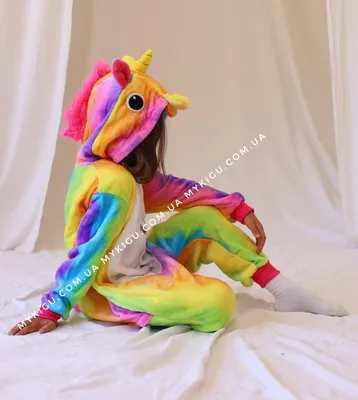 Пижама кигуруми единорог радужный разноцветный детский (1001)  (ID#1481261010), цена: 679 ₴, купить на Prom.ua