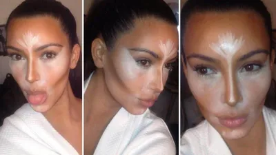 Ким Кардашьян без макияжа | Kim kardashian makeup contouring, Kim  kardashian makeup, Contouring for beginners