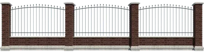 Сплошные Кирпичный забор 70 метров в Москве - от производителя ключ