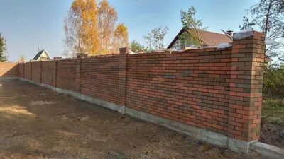 Забор из кирпича — кирпичный забор цена строительства «под ключ» -  «ВД-СТРОЙ»