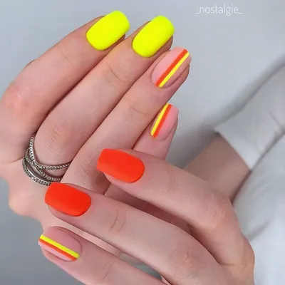 Nail #Nails #Nail-art #design #Ногти #Маникюр #Идея_для_маникюра #градиент  #омбре #кислотные цвета/лаки | Ногти, Маникюр, Дизайн для маникюра