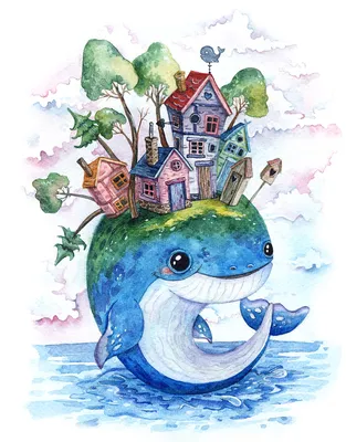 Фреска Рыба-кит в морских льдах | Купить в Москве, низкие цены,  интернет-магазин Artpolygraf