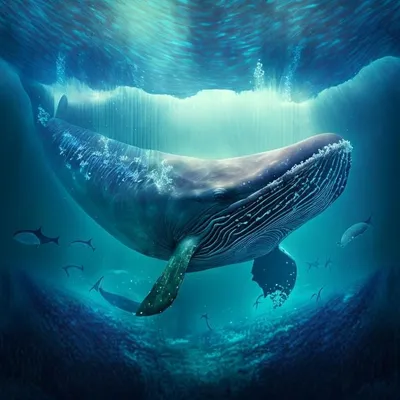 Рыба кит , люди, сказочный вариант» — создано в Шедевруме