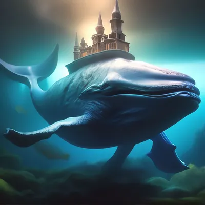 Чудо-юдо рыба кит,3D,окрас кита…» — создано в Шедевруме