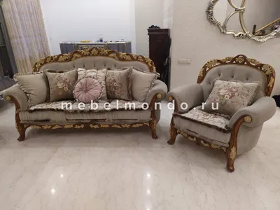 Мягкая мебель \"Венеция\" орех золото (диван и 2 кресла) (Картас) Китай,  купить по цене 585600 руб. Интернет магазин мебели Mebelmondo