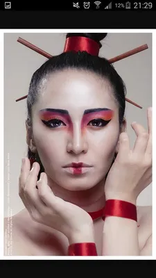 Традиционный китайский макияж - 98 фото