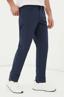 Классические мужские брюки прямого кроя, цвет Темно-cиний, артикул:  FAB21034_2068. Купить в интернет-магазине FINN FLARE