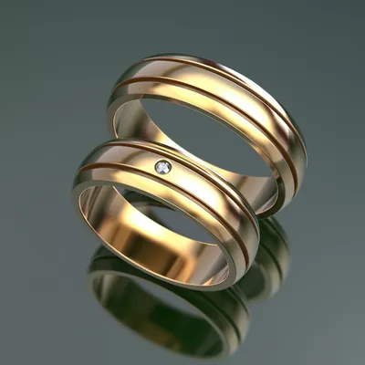 Обручальные кольца позолоченные американки гладкие классические пара  (ID#1694717122), цена: 2423.45 ₴, купить на Prom.ua