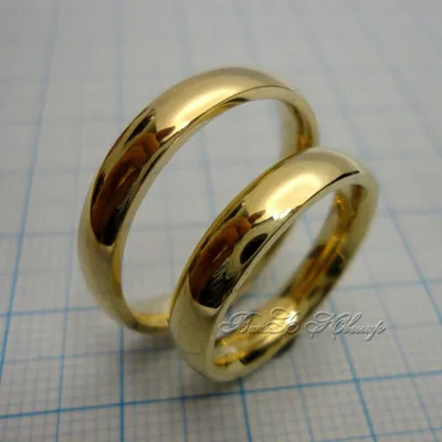 Классические полированные обручальные кольца с бриллиантами на заказ из  белого и желтого золота, серебра, платины или своего металла