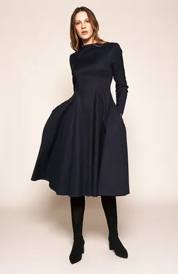 Классическое черное платье-футляр миди длины. Купить в Киеве по цене  1599грн • Интернет-магазин Onlady