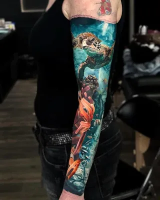 Классные Тату на Руку для Мужчин и Девушек | Sleeve tattoos, Ocean sleeve  tattoos, Sea tattoo sleeve