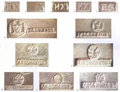 Фотокаталог клейм золотых и серебряных дел мастеров Российской империи