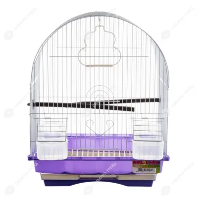 Купить З/К/Клетка для птиц средняя с фигурной крышей 48*36*69см (4  кормушки) в интернет-магазине Zoomarket