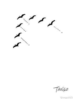 Картина на полотне Клин птиц № s22599 в ART-holst.com.ua