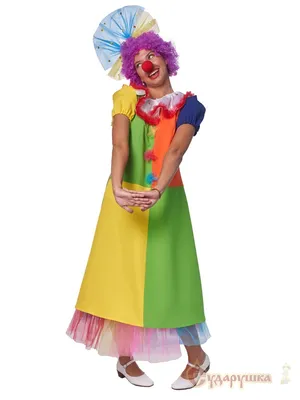 Карнавальный костюм Клоунессы (аппликация): Блуза, бриджи, бант (Россия)  купить в Курске