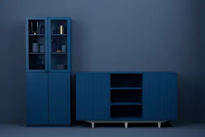 Заказать книжный шкаф со стеклянными дверцами из массива по проекту на  заказ премиум-качества от мебельной мастерской LAVKA