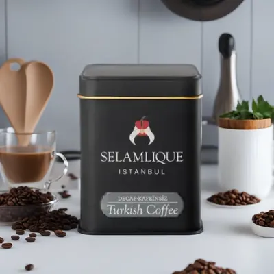 Купить Кофе без кофеина в банке молотый турецкий премиальный Selamlique 125  грамм Арабика 100% в Запорожье от компании \"Grida\" - 22467284
