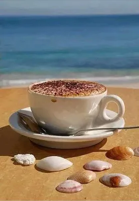 Кофе и море фото фото