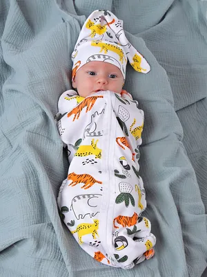 Пеленка-кокон для новорожденных, мягкий спальный мешок из 100% хлопка,  одеяло для сна 0-6 месяцев | AliExpress