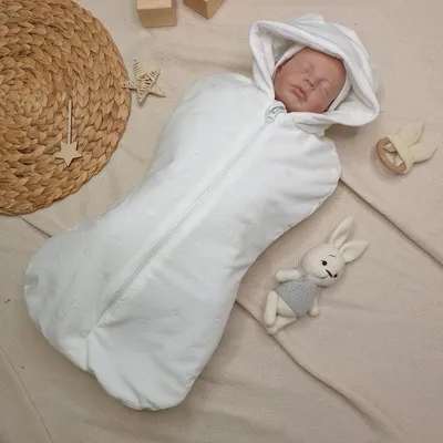 Купить Вязаный спальный мешок для новорожденных, детская одежда, стеганый  спальный мешок, пуговицы, с капюшоном, спальные мешки | Joom