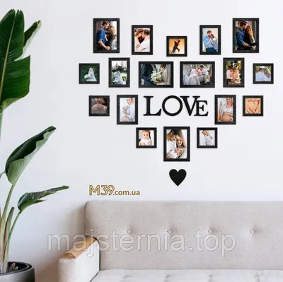 Фоторамка ДекорКоми коллаж из дерева в форме Сердца на 14 фото — купить в  интернет-магазине по низкой цене на Яндекс Маркете