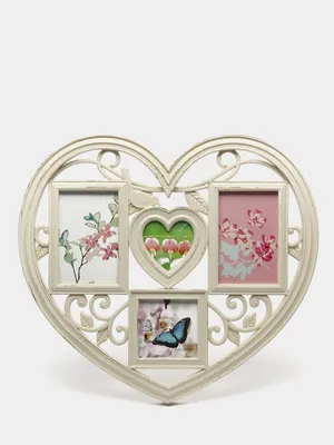 В форме сердца Настенный декор коллаж подвешивание картины рамки украшения  6 отверстий 4x 6 Семья фоторамка для офиса дома | AliExpress