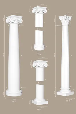 Колонны из гипса купить в Минске, гипсовые колонны из лепнины